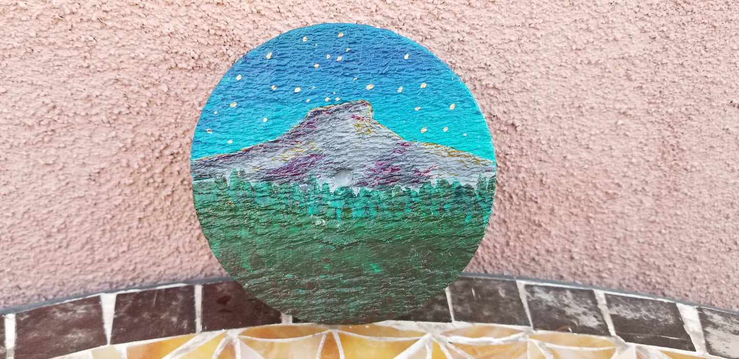 Cerro Pedernal - Painting 0002 - 4" Wood drill out