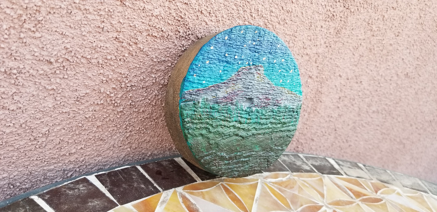 Cerro Pedernal - Painting 0002 - 4" Wood drill out