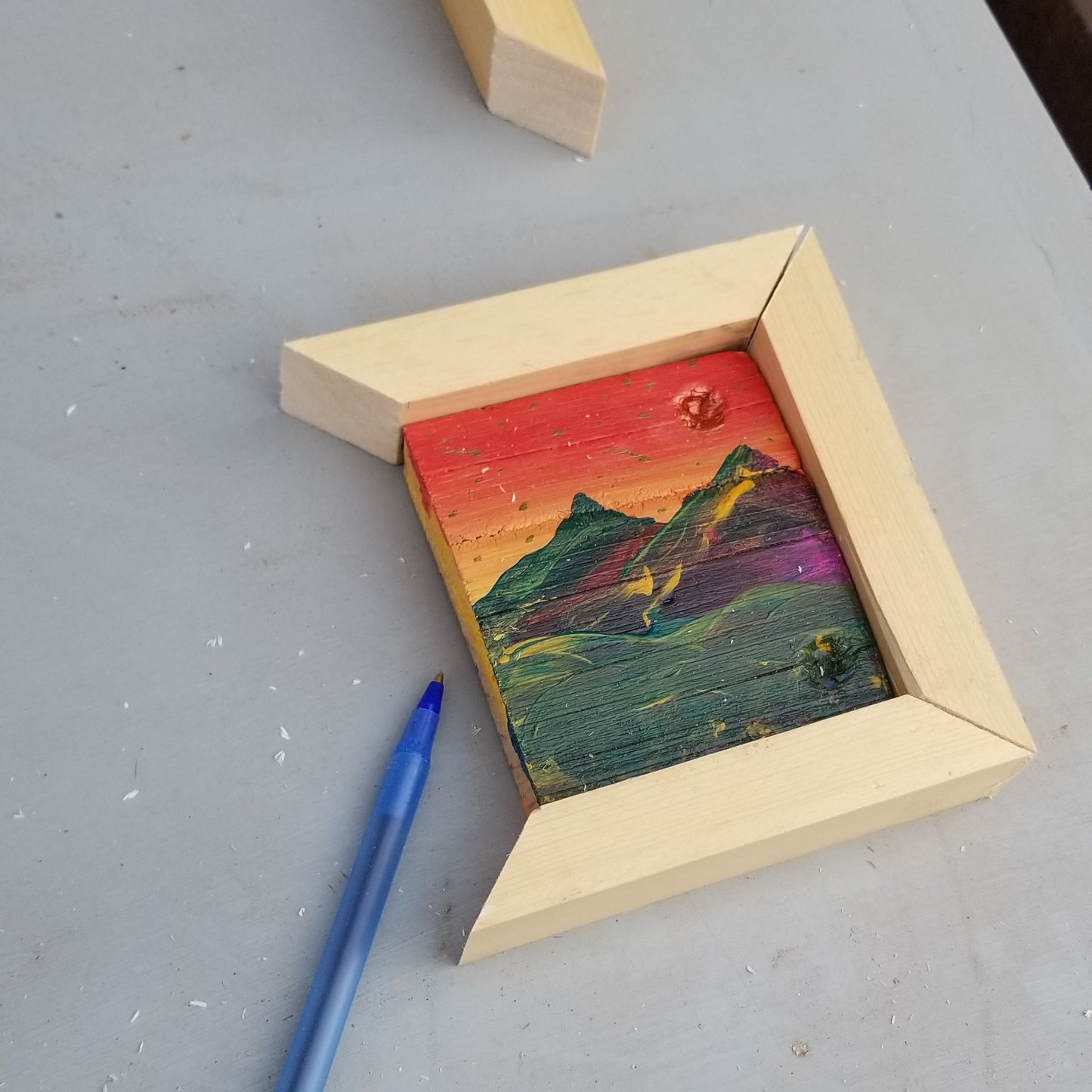 Pine Scrap Meteor Party Painting 001